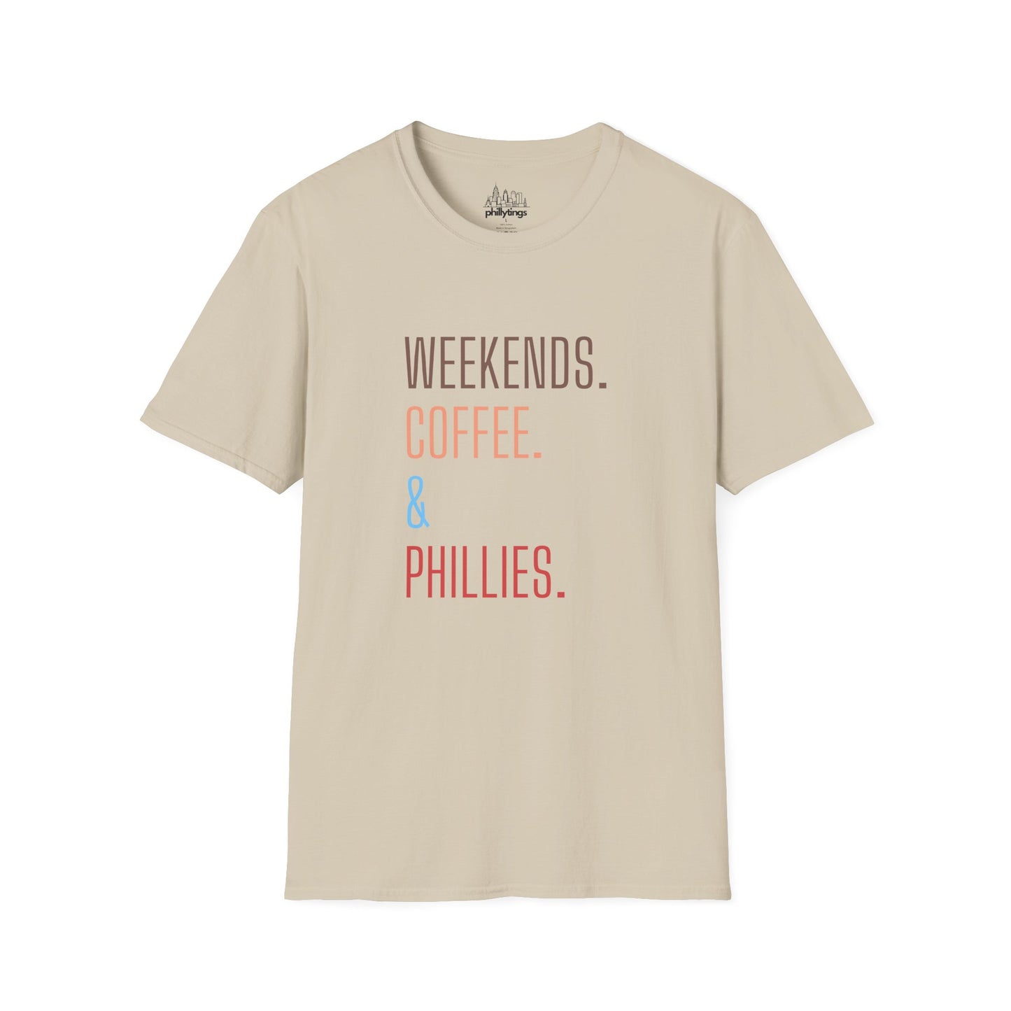 Weekend Coffee & Phillies Unisex Softstyle T-Shirt