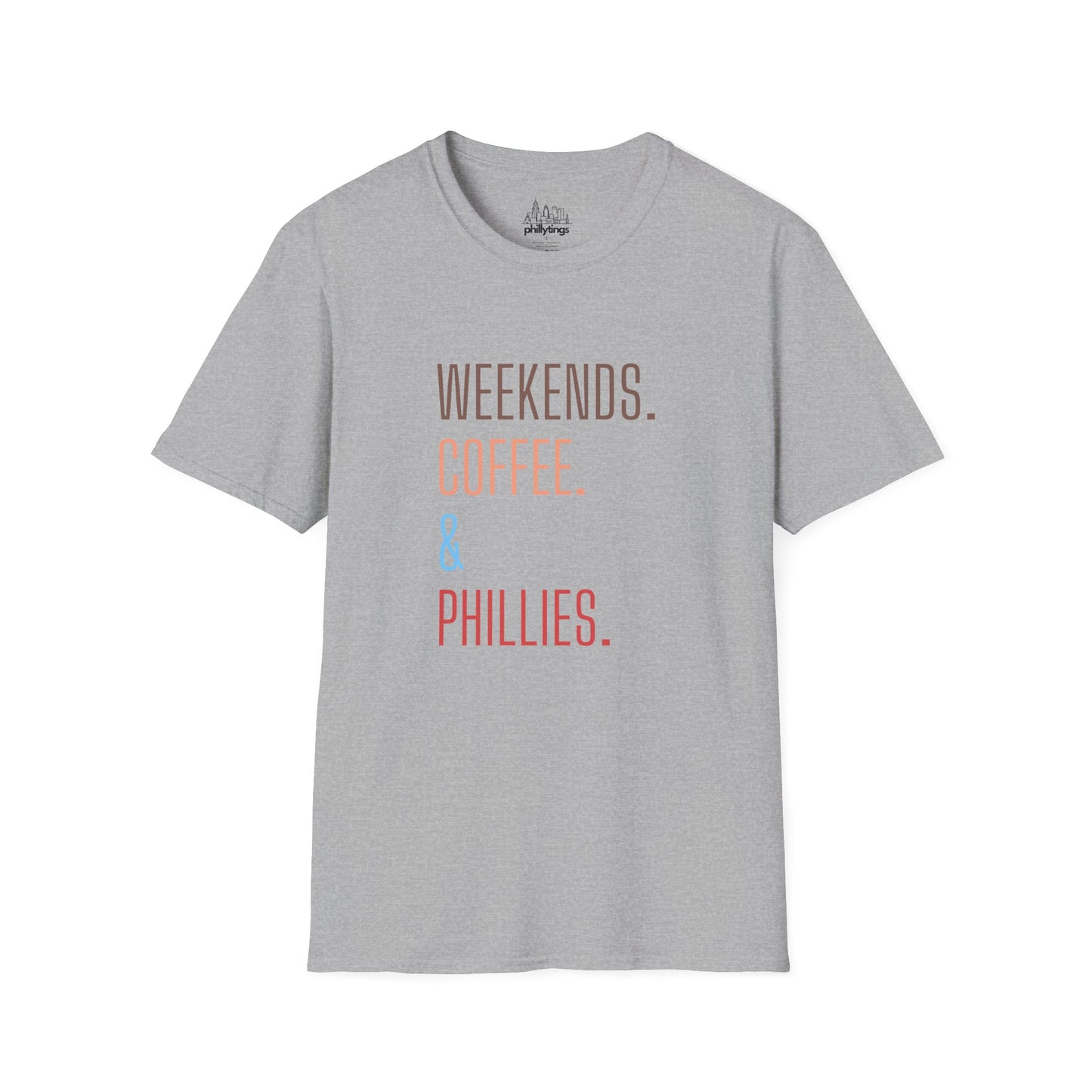 Weekend Coffee & Phillies Unisex Softstyle T-Shirt