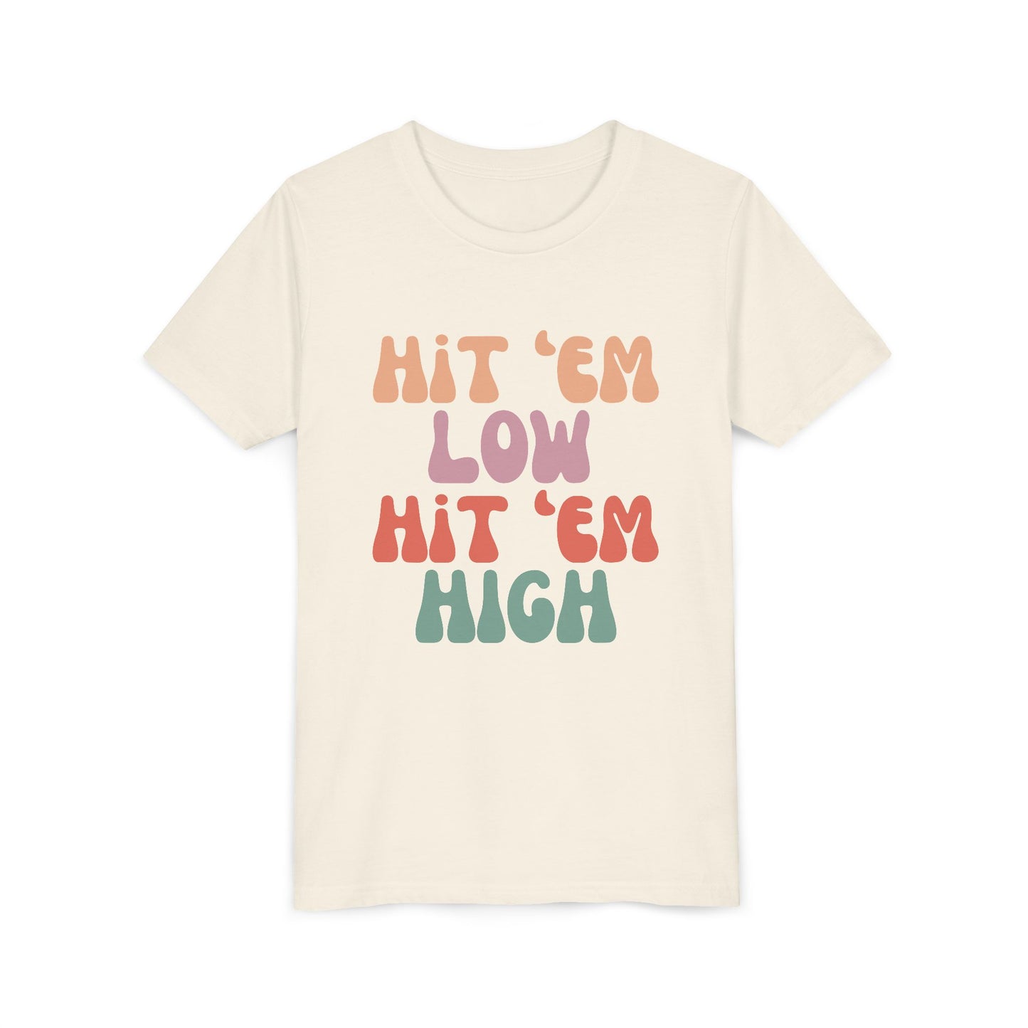Hit 'em Low. Hit 'em High. - Unisex Kids Tee
