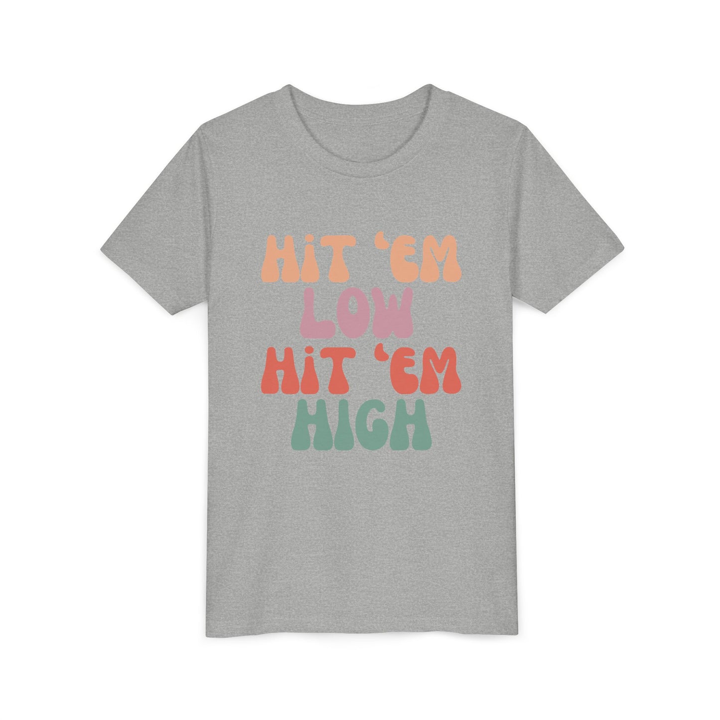 Hit 'em Low. Hit 'em High. - Unisex Kids Tee