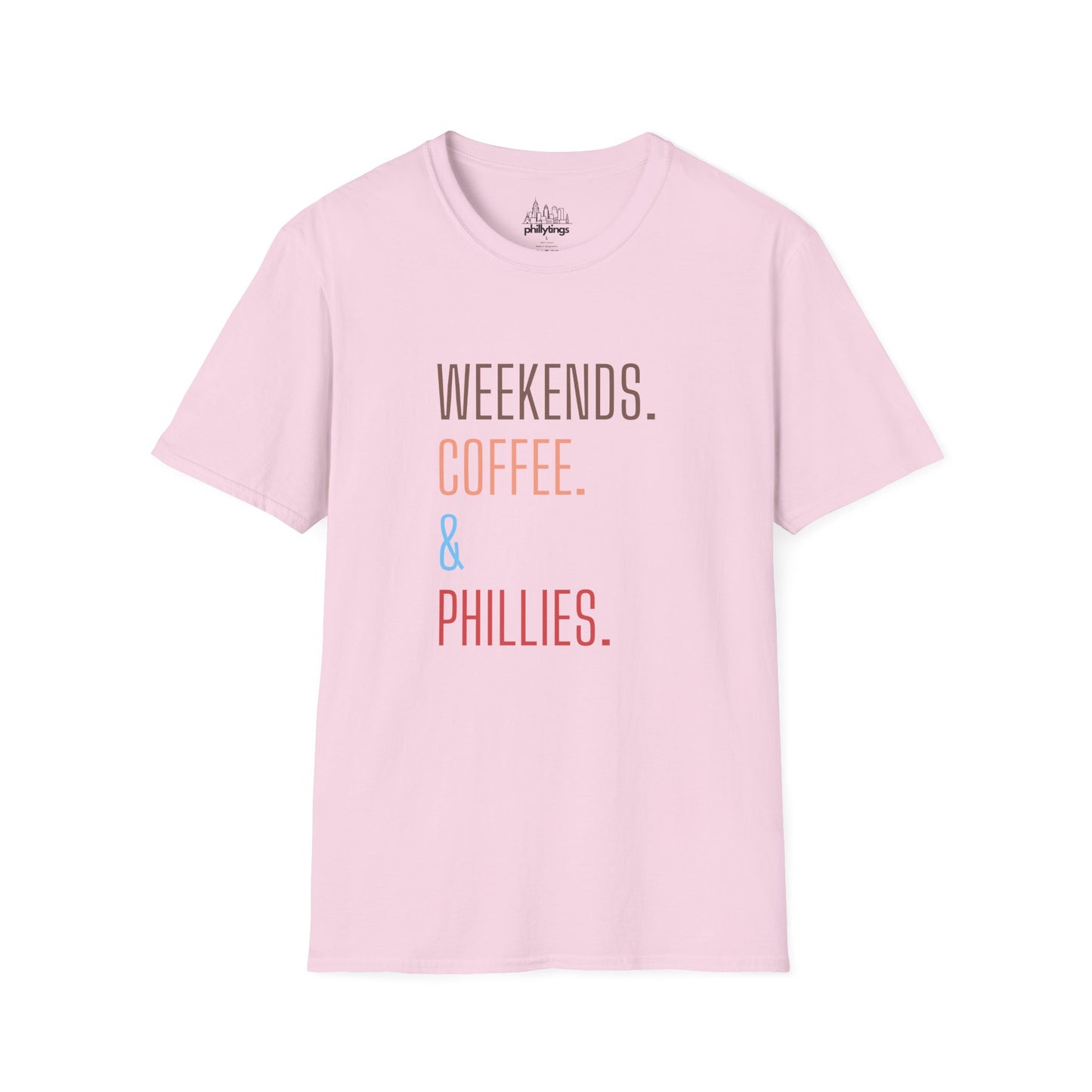 Weekend Coffee & Phillies Unisex Softstyle T-Shirt