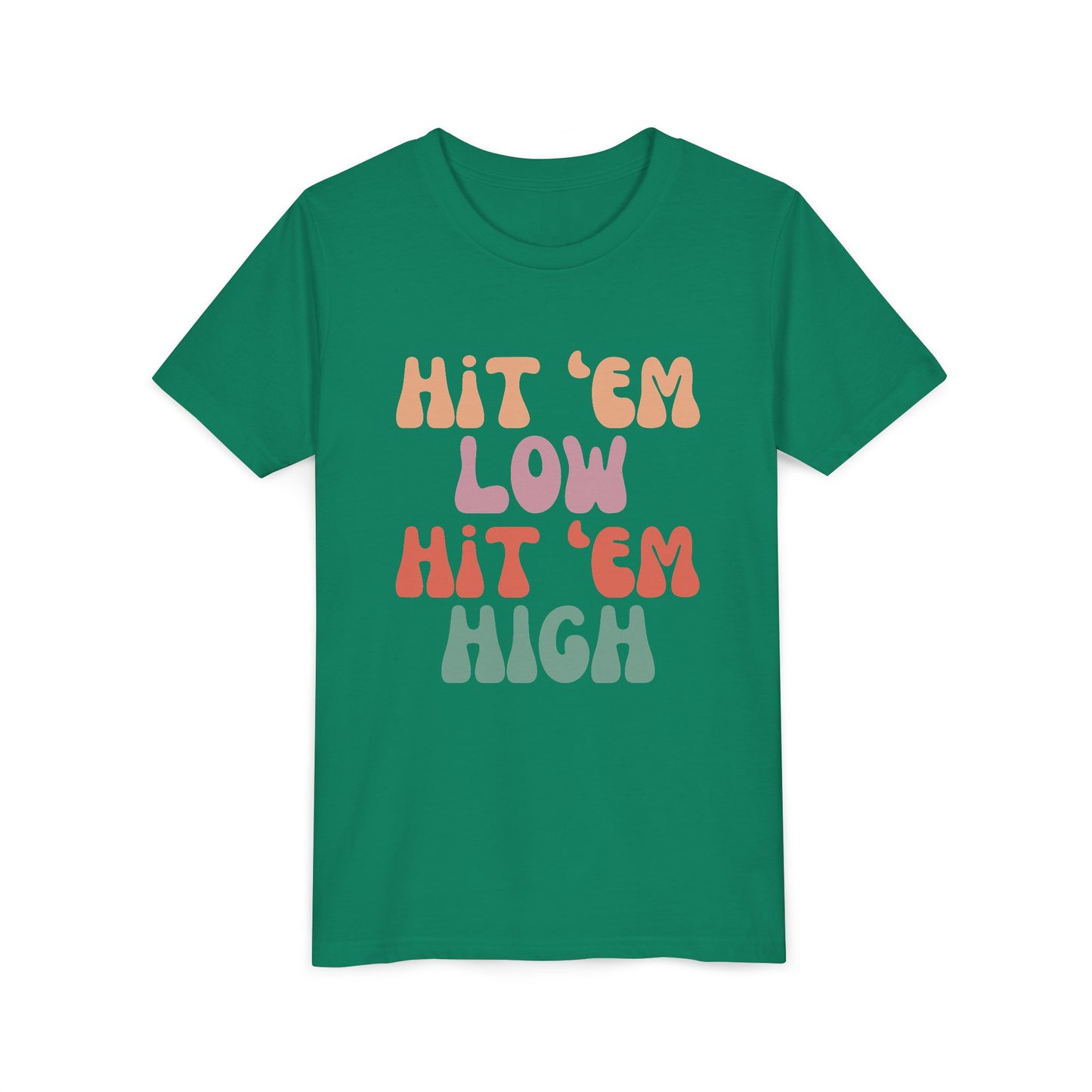 Hit 'em Low. Hit 'em High. - Unisex Kids Tee