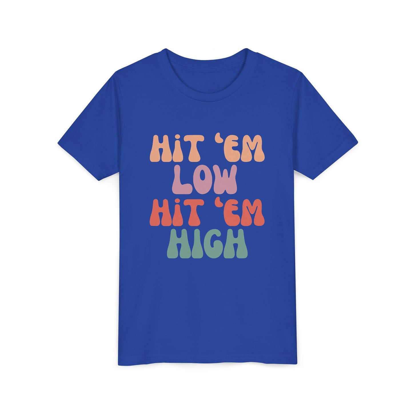 Hit 'em Low. Hit 'em High. - Unisex Kids Tee