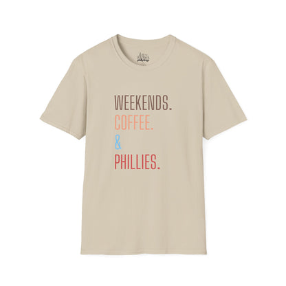 Weekend Coffee & Phillies Unisex Softstyle T-Shirt