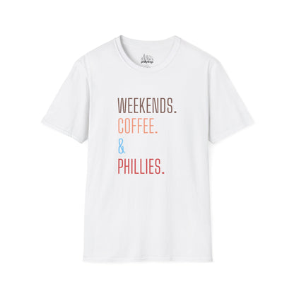 Weekend Coffee & Phillies Unisex Softstyle T-Shirt