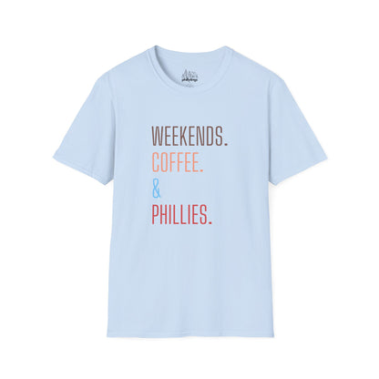 Weekend Coffee & Phillies Unisex Softstyle T-Shirt