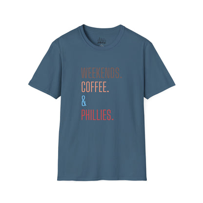 Weekend Coffee & Phillies Unisex Softstyle T-Shirt
