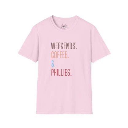 Weekend Coffee & Phillies Unisex Softstyle T-Shirt